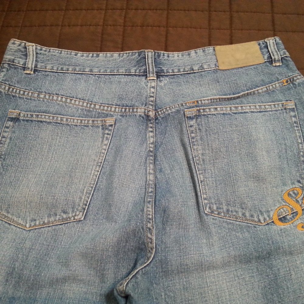 Vintage Y2K Sean John denim jean shorts Skater Baggy Streetwear Men's 36 - Picture 6 of 8